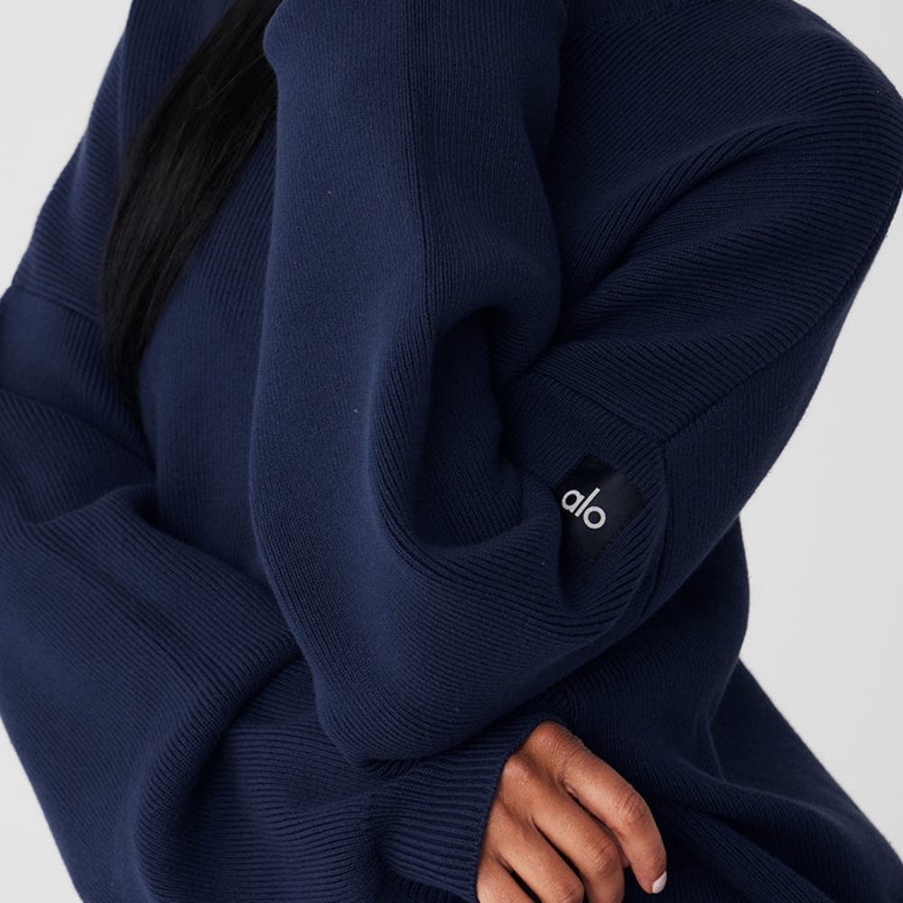 Alo Navy Blue Sweater